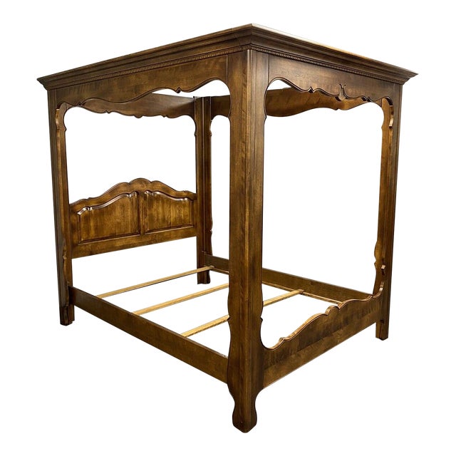 Ethan Allen Queen Canopy Poster Bed Chairish