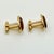 1970s Mid-Century Hollywood Regency Boho Chic Gold Tone Oval Brown Cufflinks - A Pair For Sale - Image 6 of 8