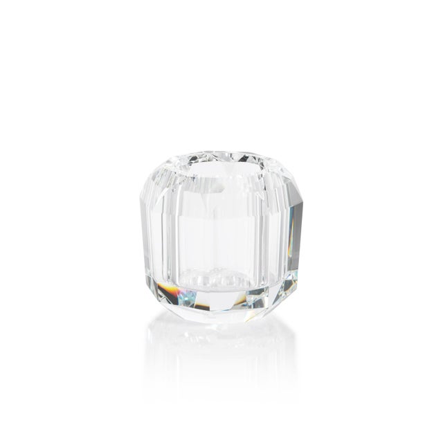 2020s Ruxley 3.25" Faceted Crystal Vase, Clear For Sale - Image 5 of 5