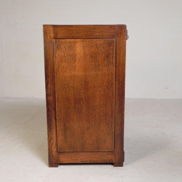 Oak Roller Shutter Cabinet, 1930s For Sale - Image 9 of 18