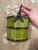 Traditional Antique Primitive Wooden Forged Iron Rice Berry Bucket Green For Sale - Image 3 of 8