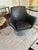 Vintage Danish Bolia Black Leather Swivel Club Chairs For Sale In Philadelphia - Image 6 of 14