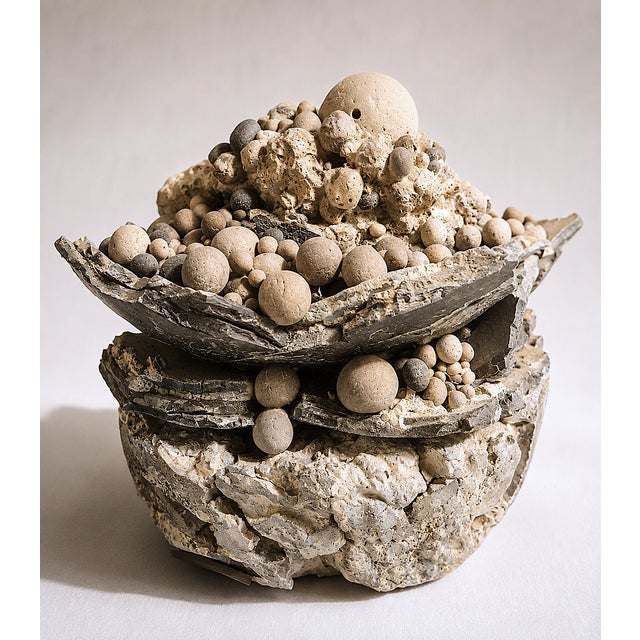 Anita Tullio, Biomorphic Sculpture, 1990s, Ceramic and Stone For Sale - Image 3 of 8