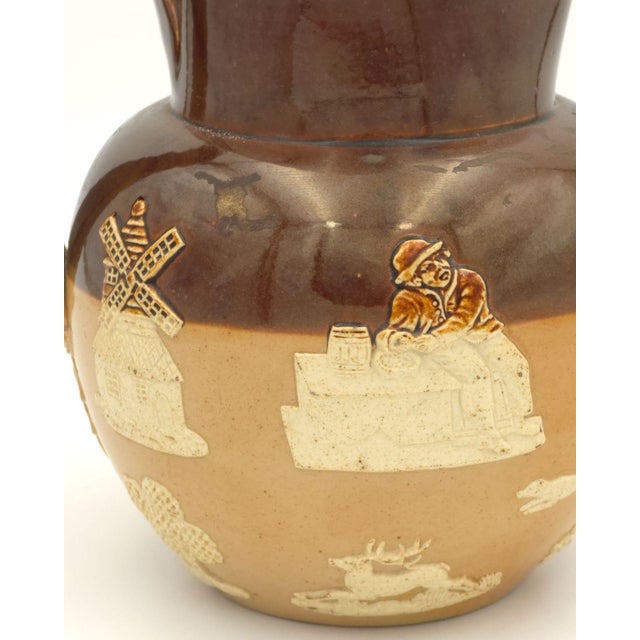 Ceramic 19th Century Doulton Bargeware Pitcher For Sale - Image 7 of 9