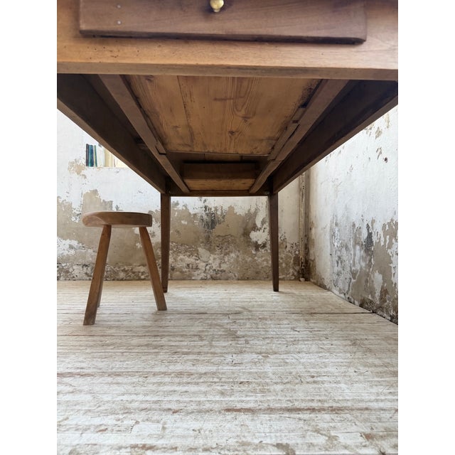Farmhouse Walnut Table with Spindle Legs, 1950 For Sale - Image 15 of 18