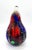 Mid-Century Modern 20th Century Murano Italian Red and Blue Glass Pear Fruit Paperweight For Sale - Image 3 of 9