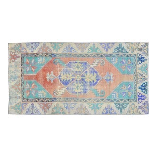 Vintage Turkish Anatolian Hand Knotted Wool Rug, 2'5''x4'8'' For Sale