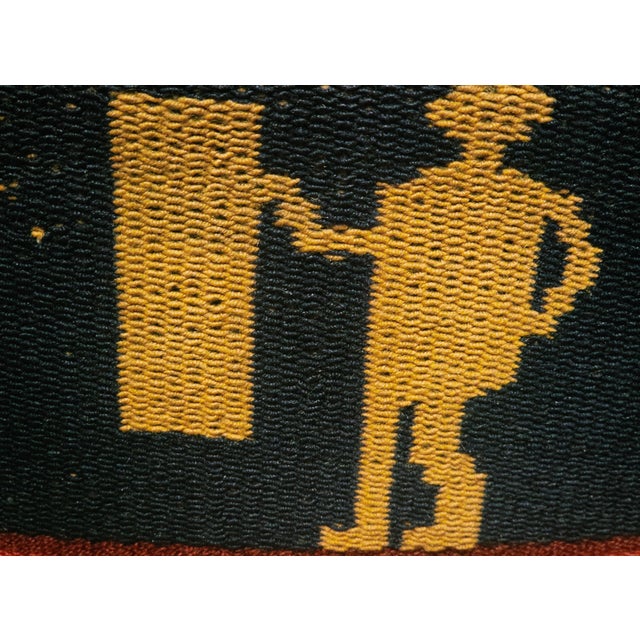 Early 20th Century Andean Handwoven Poncho Textile Art With Figural Motifs For Sale In Austin - Image 6 of 10