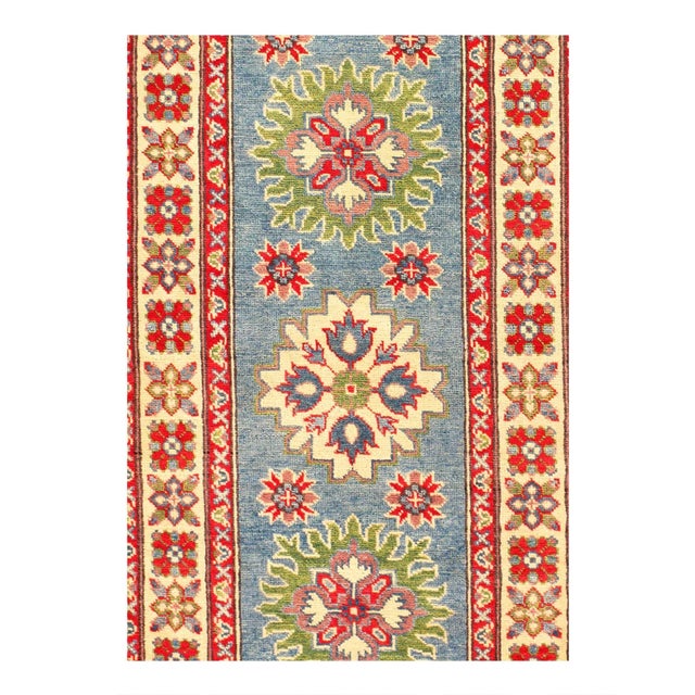 Original Super Kazak Design Rug.Handmade Hand-knotted Very Practical for High Traffic Hand-Spun Lambswool on a Cotton...