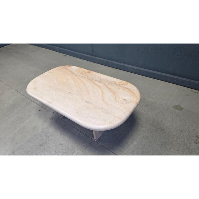 Stone Vintage Italian Travertine Coffee Table, 1970s, Set of 6 For Sale - Image 7 of 14