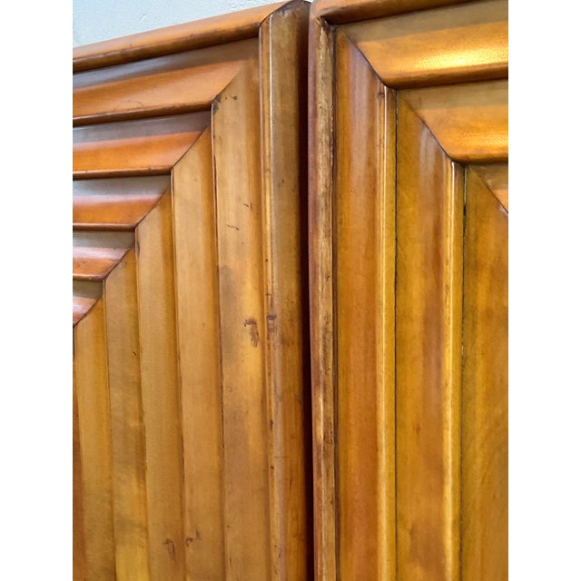 Mid-Century Modern Vintage Stacked Millwork Twin Headboards - A Pair For Sale - Image 3 of 12