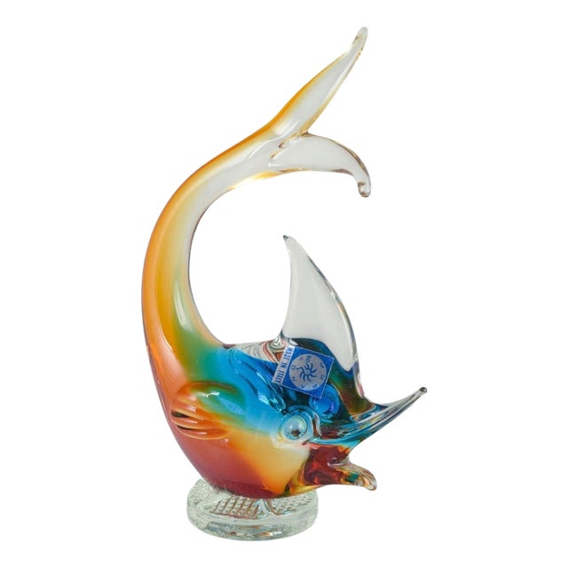 Art Glass Sculpture in the Form of Leaping Fish, Italy, 1960s For Sale