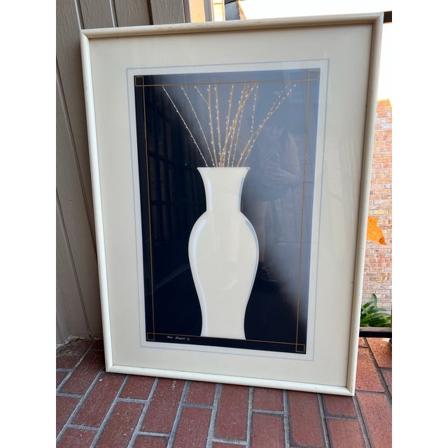 Postmodern Vintage Large 1980’s PostModern Framed Lithograph For Sale - Image 3 of 9