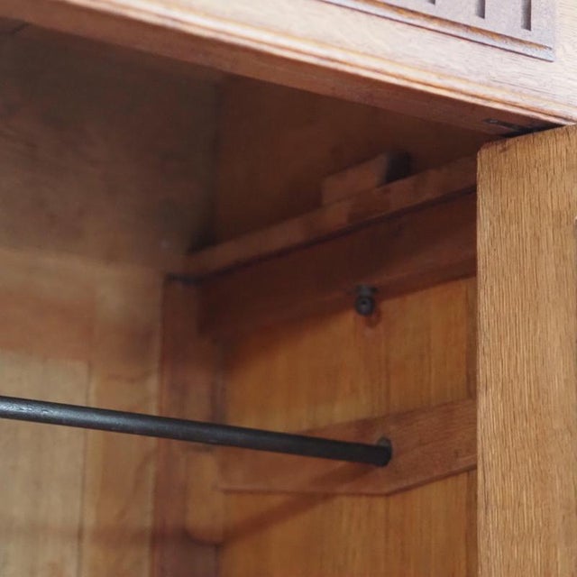 Gründerzeit Oak Wardrobe with Mirror, 1890 For Sale - Image 13 of 18