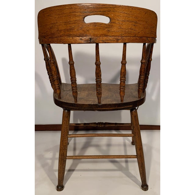Antique Oak Captain's Chair Chairish