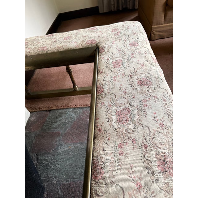 English Early 20th Century Brass Fireplace Fender Seating For Sale - Image 3 of 3