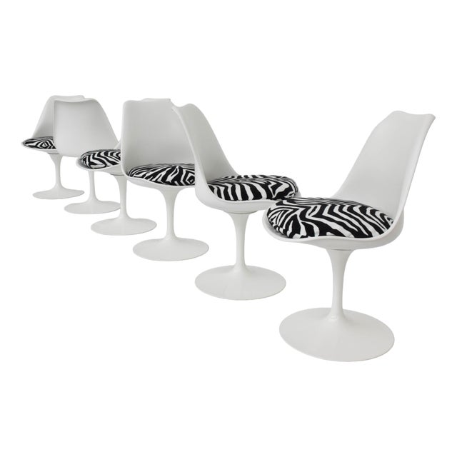 4 Swivel and 2 Fixed Tulip Chairs by Ero Saarinen for Knoll International, 1970, Set of 6 For Sale