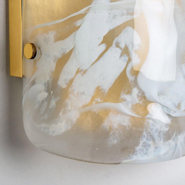 Marble & Murano Glass Wall Light Fixture from Hillebrand, 1960s For Sale - Image 4 of 16