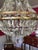 Antique French Empire Brass and Crystal Chandelier shipped in from France. 44" x 17"