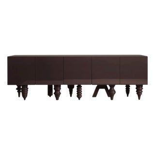 Multileg Sideboard Lacquered in Brown by Jaime Hayon for BD Barcelona For Sale