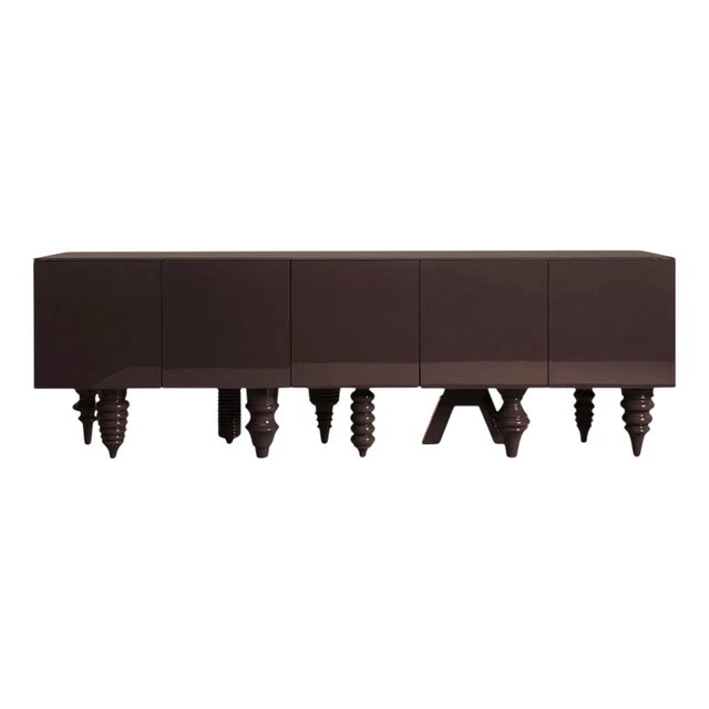 Multileg Sideboard Lacquered in Brown by Jaime Hayon for BD Barcelona For Sale