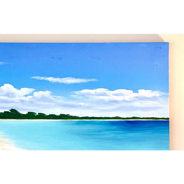 Modern Seascape, Turks & Caicos, Original Signed Art by Provo Local For Sale In New York - Image 6 of 8
