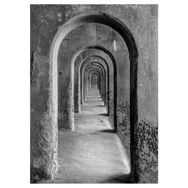 Wood Set of 8 - 'Arches' #1 Framed Contemporary Black and White Gallery Wall of Photographs Installation For Sale - Image 7 of 11