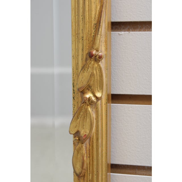 Carvers Guild Gold Gilt Carved Bow Top Wall Mirror For Sale - Image 11 of 14