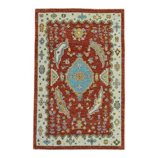 Turkish Oushak Rug 3'10"x 5'10" #19548 For Sale
