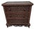 Wicker Rattan Chest or Nightstand Three Drawer Dark Tone For Sale