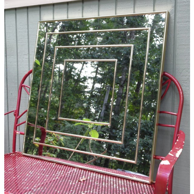 Mid-Century Modern Vintage Mid Century Modern Abstract Op Art Mirror Reliable Mfg. A Sharon Concept For Sale - Image 3 of 13