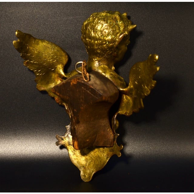 Rare 19th Century French Gothic Vampire Brass Wall Sculpture For Sale - Image 9 of 11