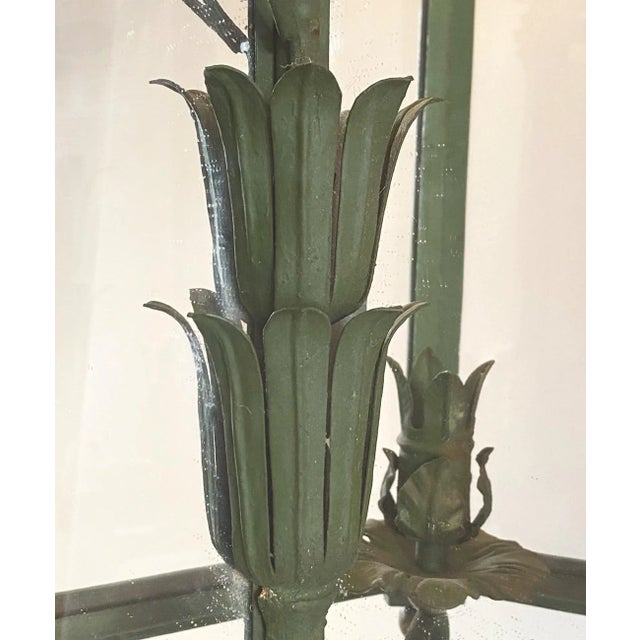 Lacquered Iron Wall Lantern, 1940s For Sale - Image 6 of 14