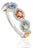 1.62 Ct Multi Sapphire & Diamond Colorful Rainbow Wedding Band Size 7 in 14k Gold For Sale