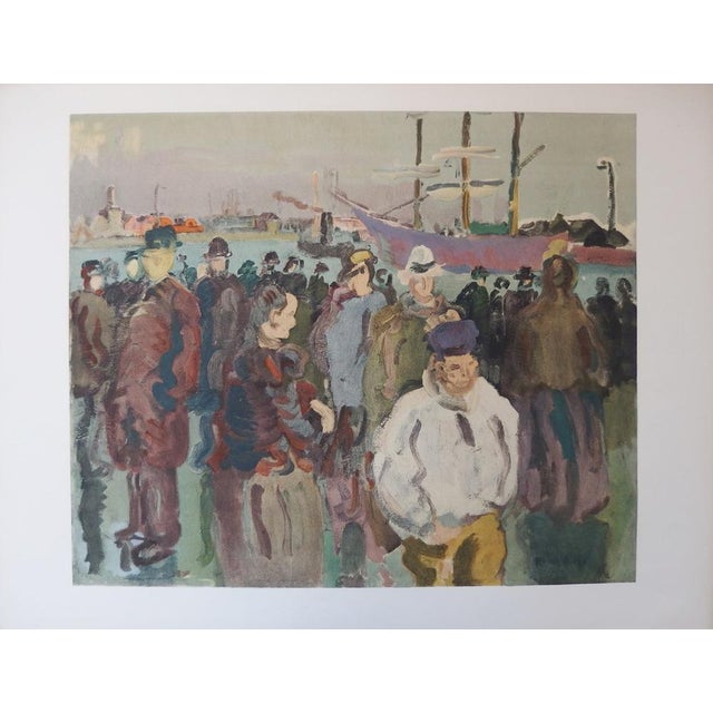 Raoul Dufy, Dock in Rouen, Lithograph For Sale - Image 5 of 5