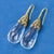 Metal Michael Aram 18k Yellow Gold Diamond and Rock Crystal Drop Earrings- 2 Pieces For Sale - Image 7 of 12