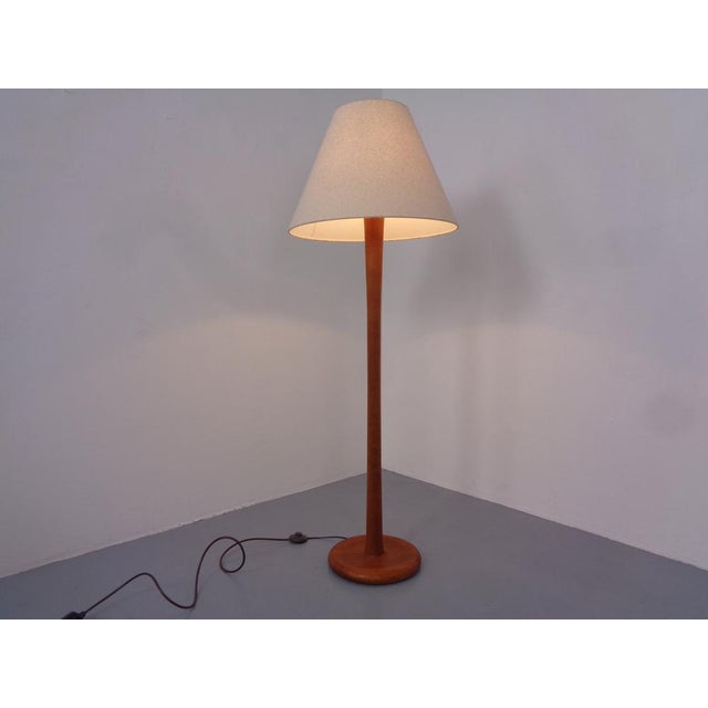 Dyrlund floor lamp made of solid teak. This piece has an attribution mark, I am sure that it is completely authentic and...
