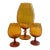 Mid Century Empoli Optic Glass Brandy Snifter Vases, S/3 For Sale