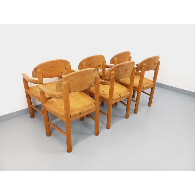 Vintage Scandinavian Armchairs in Pine by Rainer Daumiller, 1960s, Set of 6 For Sale - Image 11 of 18