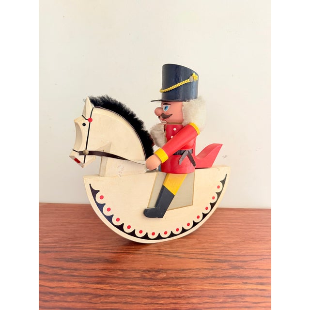 German Nutcracker with Rocking Horse, 1970s For Sale - Image 9 of 11