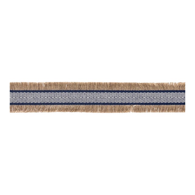 Sample - Schumacher Felicity Fringe Trim Trim in Navy For Sale
