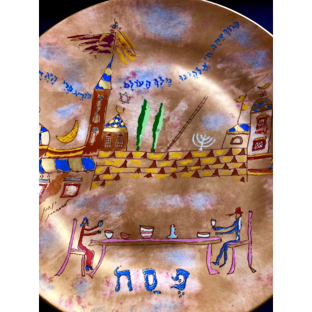 Postmodern Johanan Vitta, Post Modern Italian Passover Seder Plate Richard Ginori Art Porcelain Judaica, 1984 For Sale - Image 3 of 11