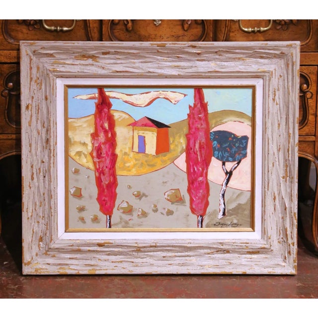 Late 20th Century French Landscape Painting by Jacques Lamy in Frame For Sale In Dallas - Image 6 of 9