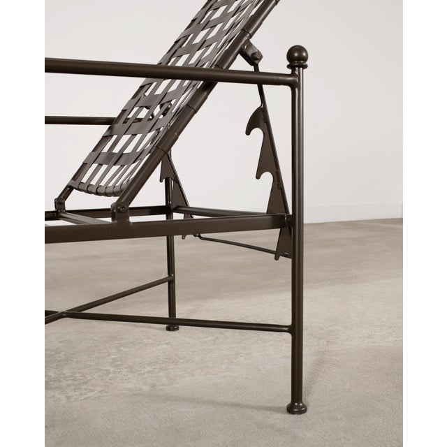 Set of Three Mario Papperzini Style Wrought Iron Chaise Longues For Sale - Image 14 of 18