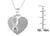 Early 21st Century .925 Sterling Silver 1/10 cttw Diamond Heart Pendant Necklace (H-I, I1-I2) For Sale - Image 5 of 5