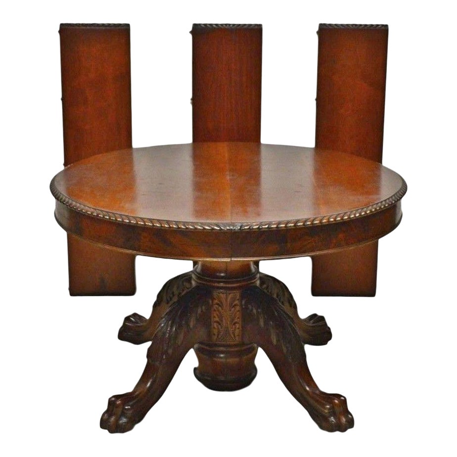 Antique Victorian Mahogany Empire Style Split Base Round ...