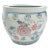 Vintage Large Porcelain Pastel Floral Fish Bowl Planter Cachepot For Sale