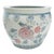 Vintage Large Porcelain Pastel Floral Motif Fish Bowl Cachepot Planter For Sale