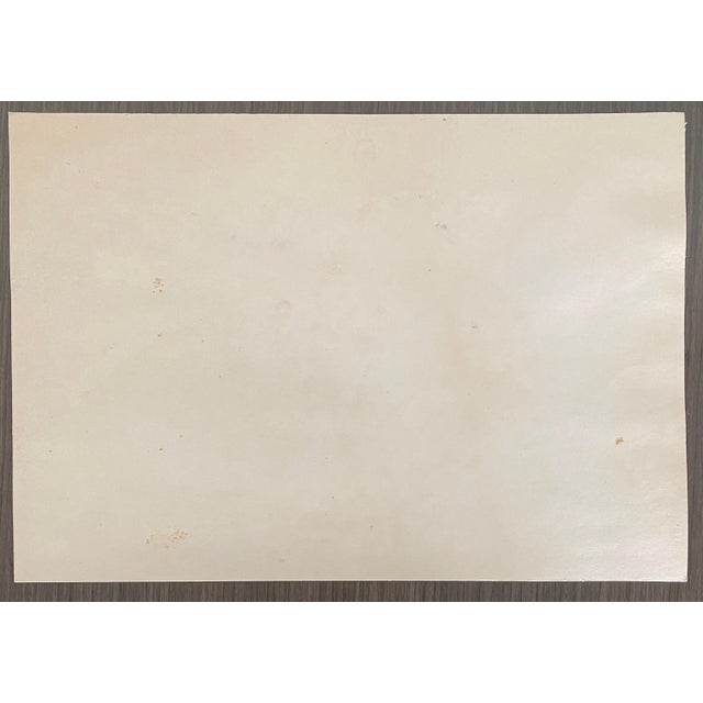 Paint Baruch Nachshon, Hebron, 1969 Israeli Judaica Mixed Media Lithograph With Watercolor, 1969 For Sale - Image 7 of 8