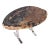 One Slab Living Edge Petrified Wood Console Table W Stainless Stand 53 For Sale